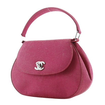 CHANEL Handbag cotton pink Party bag Mini Coco Handle