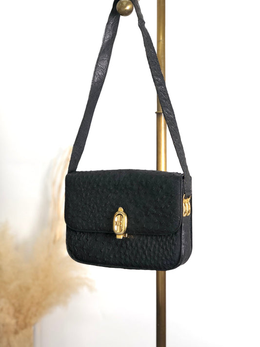 CELINE  Shoulder bag Black Vintage chzr8e