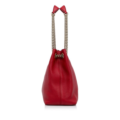 Red Gucci Medium Soho Chain Tote