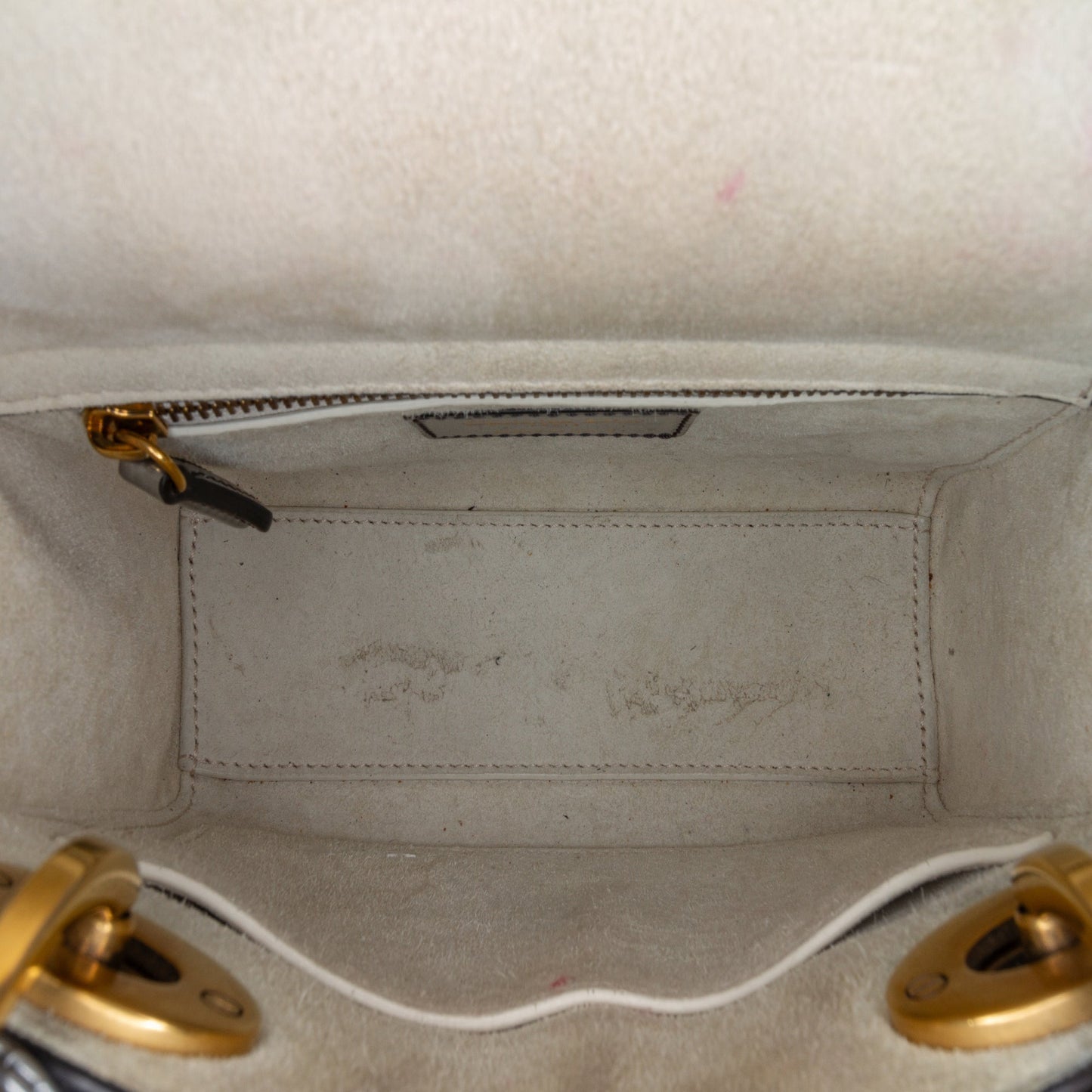 Mini Metallic Glazed Calfskin Lady Dior