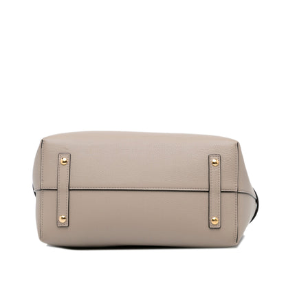 Burberry Belt Handbag Medium Light Brown Leather