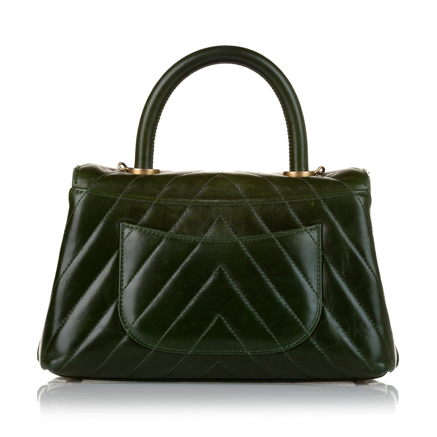 Chanel Small Top Handle Chevron Bag