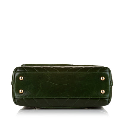 Chanel Small Top Handle Chevron Bag