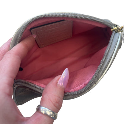 Makeup Bag Designer By Coach In Grey, Size:Small