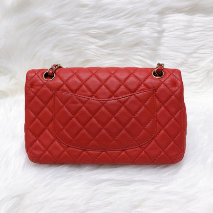 Timeless Classic Leather Double Flap Red Bag