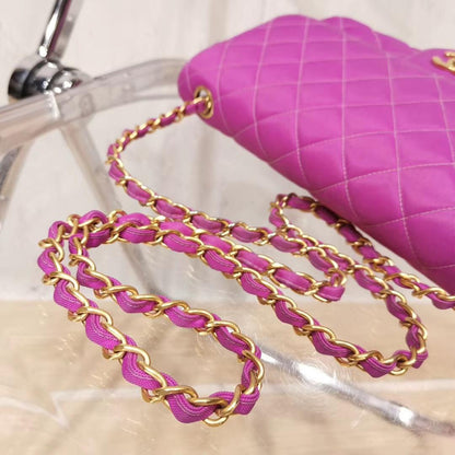 Vintage Canvas Classic Flap Magenta