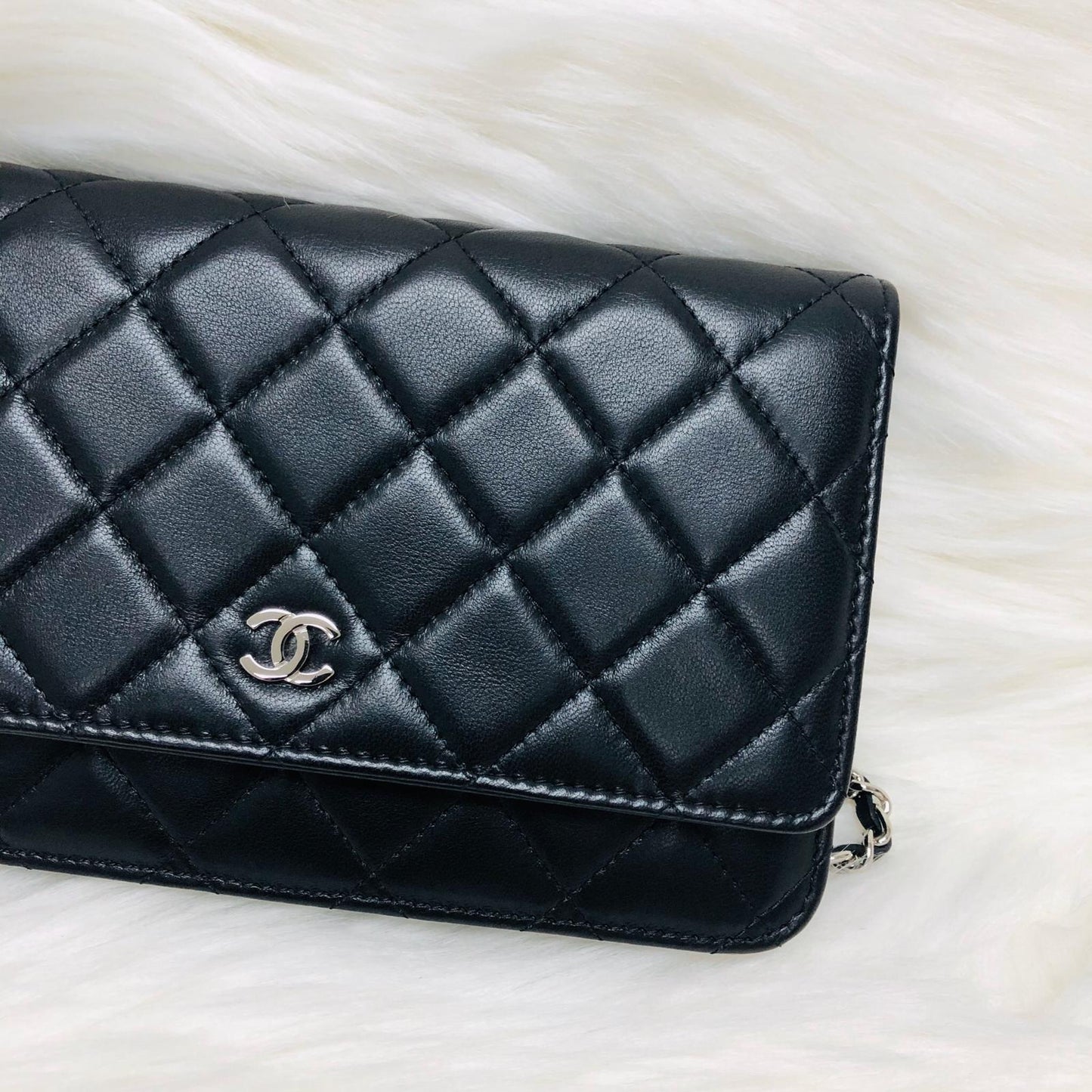 WOC Quilted Lambskin Leather with Burgundy Interior