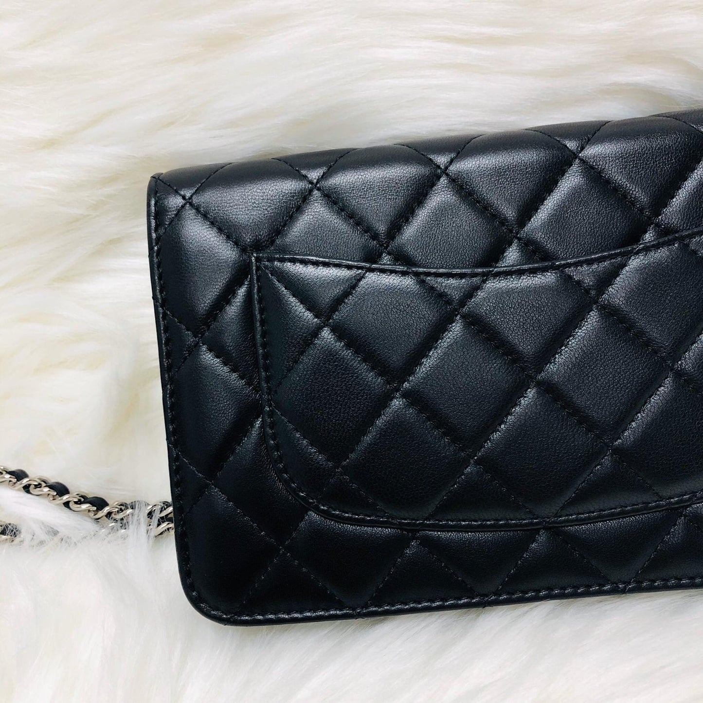 WOC Quilted Lambskin Leather with Burgundy Interior