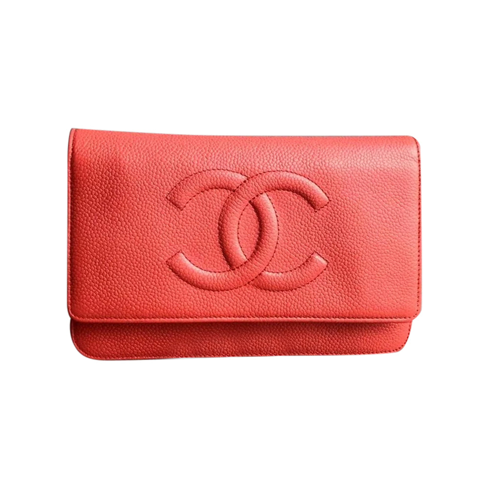 Timeless CC Wallet on Chain in Red Caviar