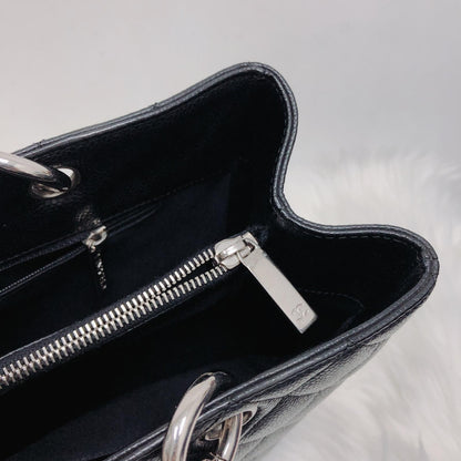 GST Caviar Tote Bag Black SHW