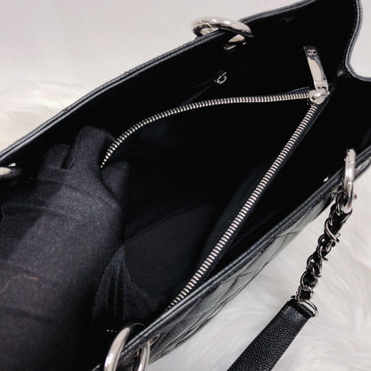 GST Caviar Tote Bag Black SHW