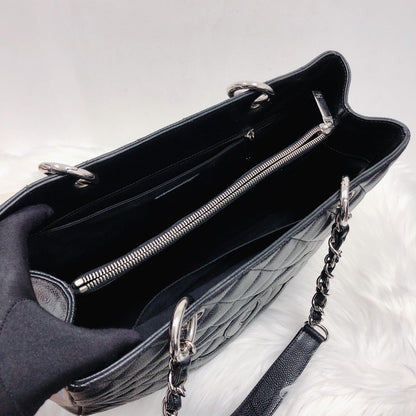 GST Caviar Tote Bag Black SHW