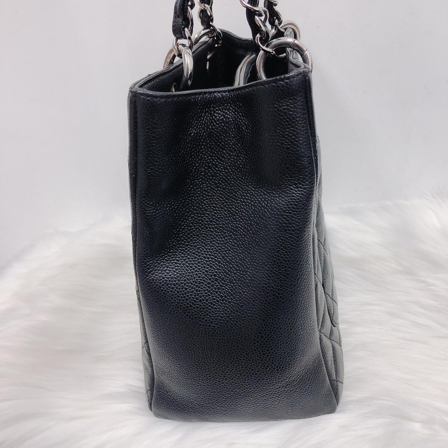 GST Caviar Tote Bag Black SHW