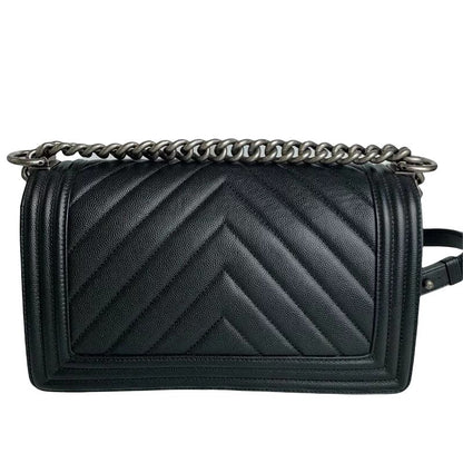 Chevron Boy Medium Caviar Black RHW