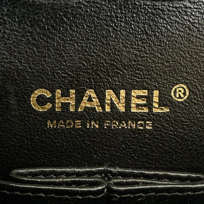 Medium Classic Double Flap Patent Black GHW