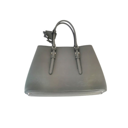 Prada Double Tote Bag Gray Saffiano