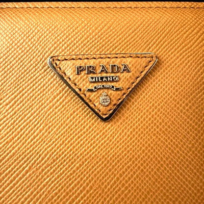 Prada Turnlock Twin Caramel Saffiano Cuir