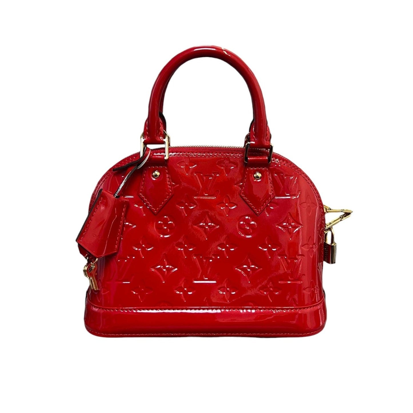 Louis-Vuitton Alma BB Vernis Patent Leather Cherry GHW