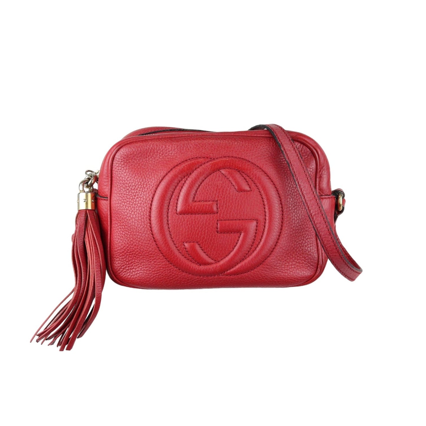Gucci Soho Disco Bag Small Calfskin Red GHW