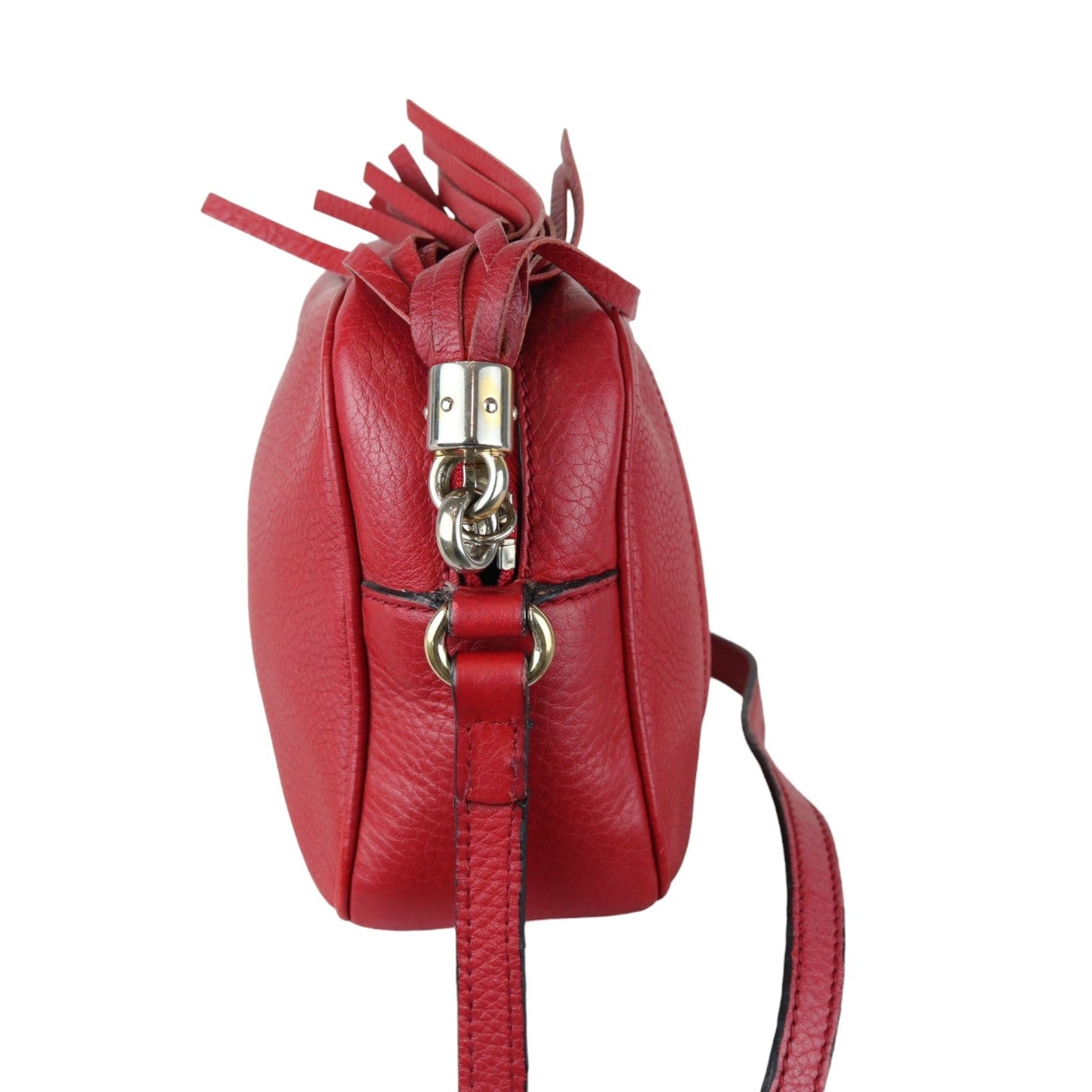Gucci Soho Disco Bag Small Calfskin Red GHW