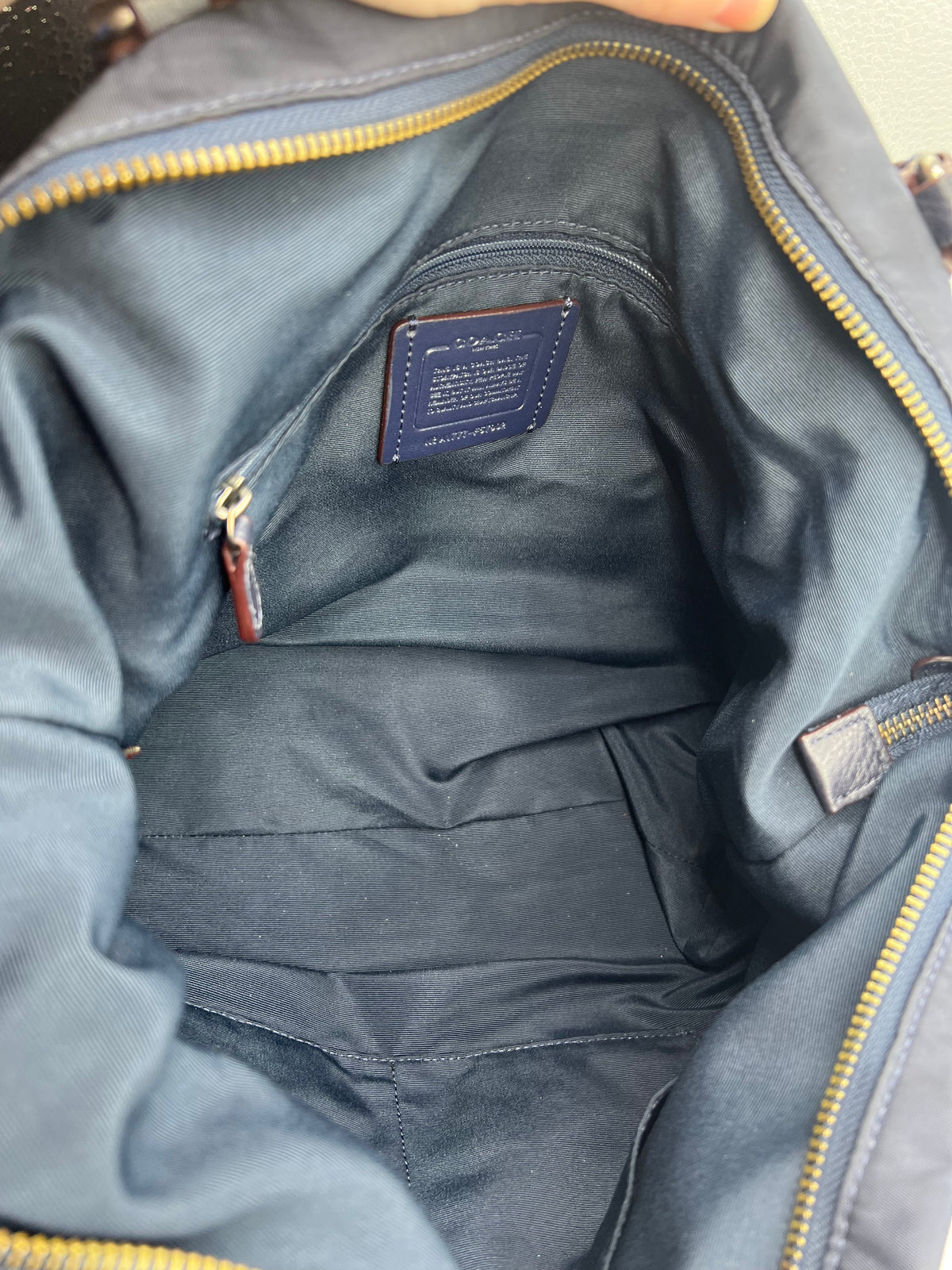 HANDBAG DESIGNER by COACH In NAVY, Size: LARGE