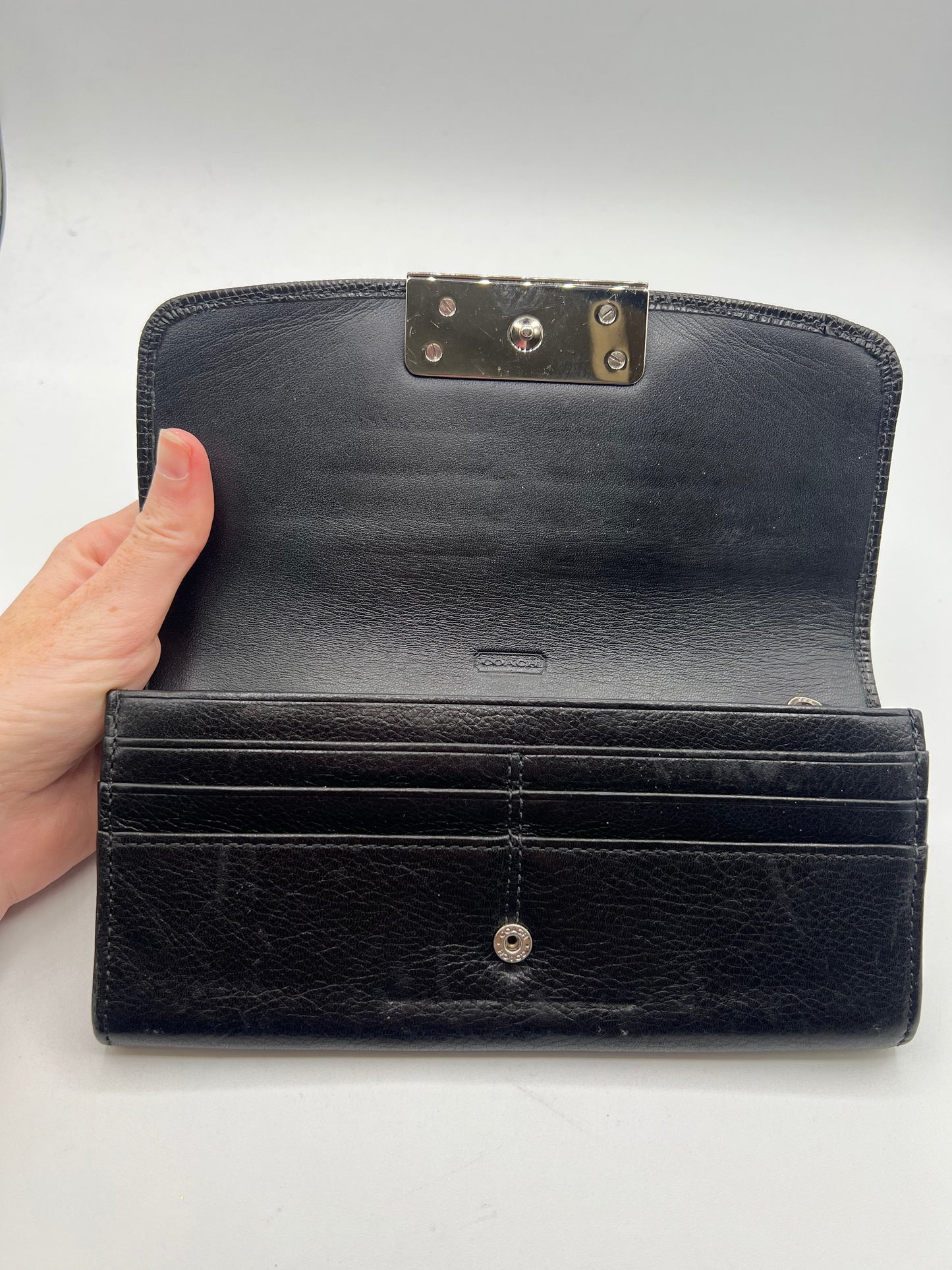 WALLET DESIGNER by COACH In BLACK, Size: LARGE