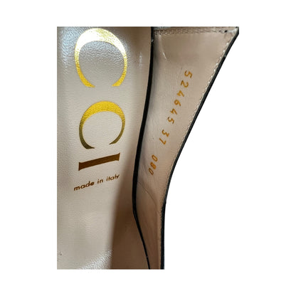 Shoes Luxury Designer By Gucci In Black, Size:7