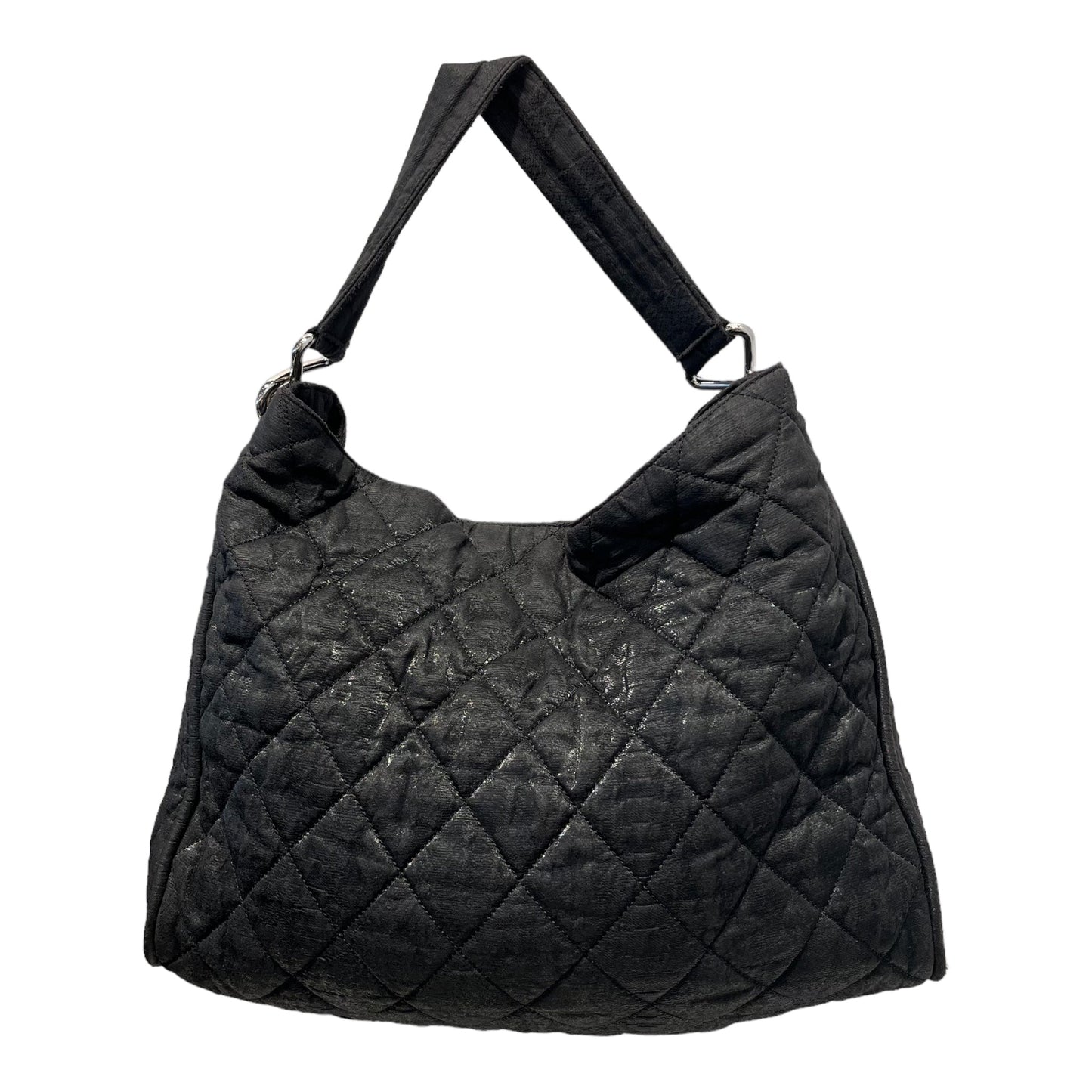 Chanel Hand Bag Cotton BLK