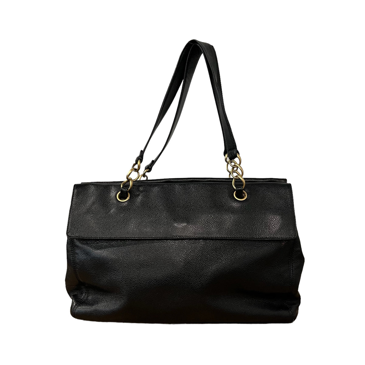 Chanel Hand Bag Leather BLK