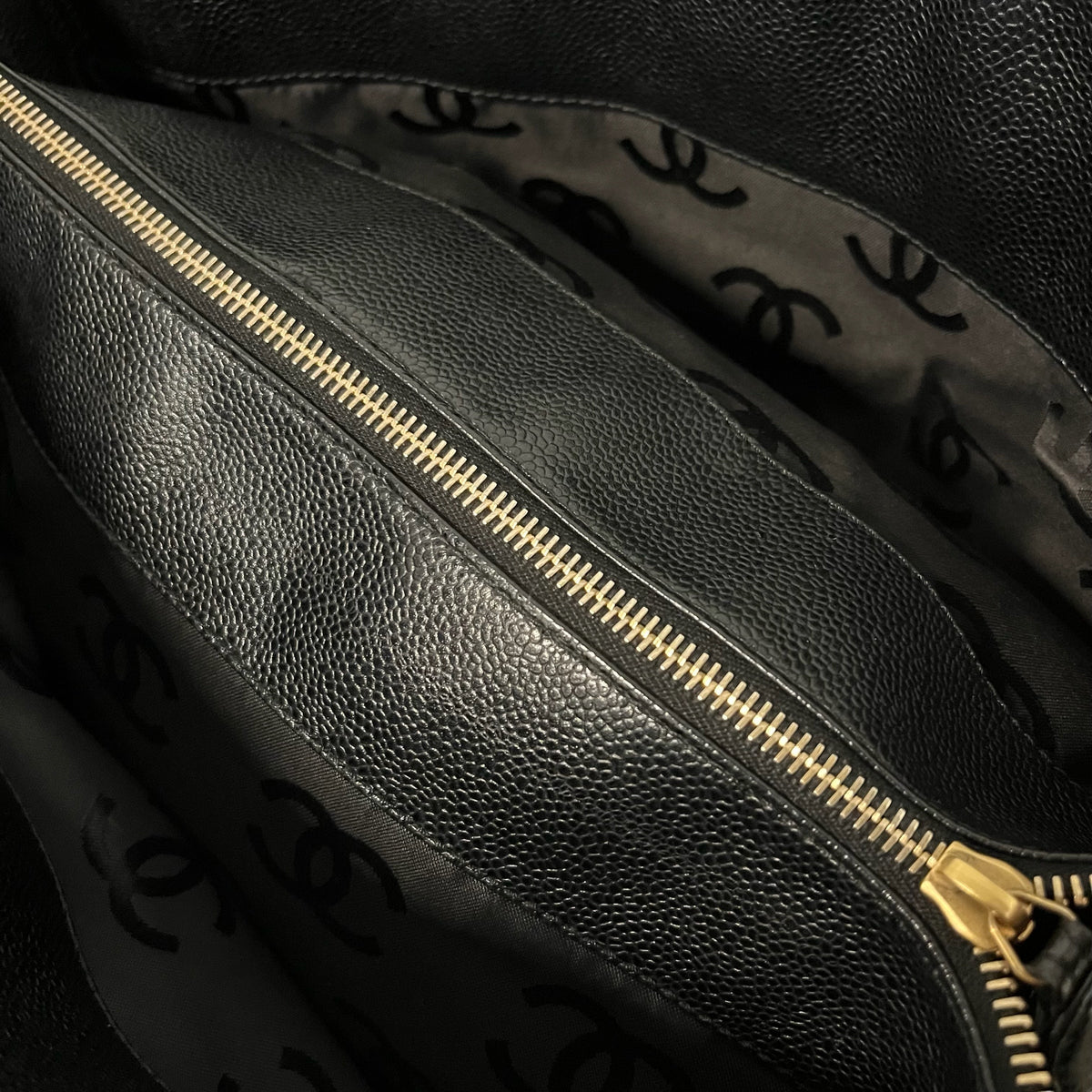 Chanel Hand Bag Leather BLK