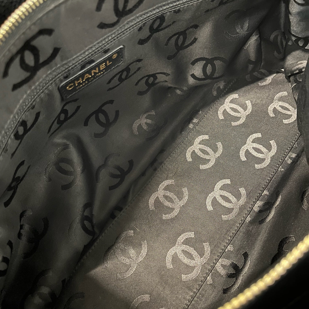 Chanel Hand Bag Leather BLK