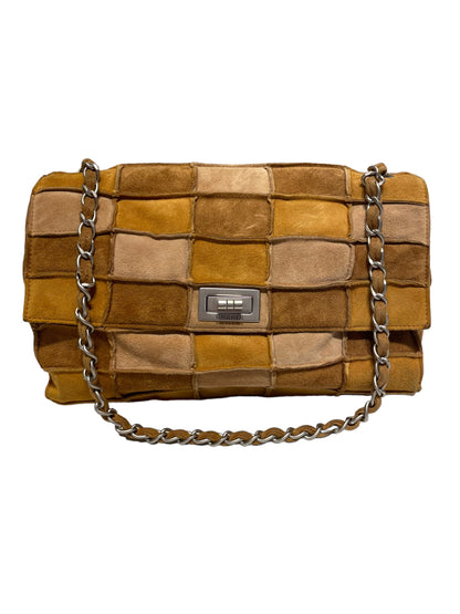 Chanel Cross Body Bag Border Suede BEG