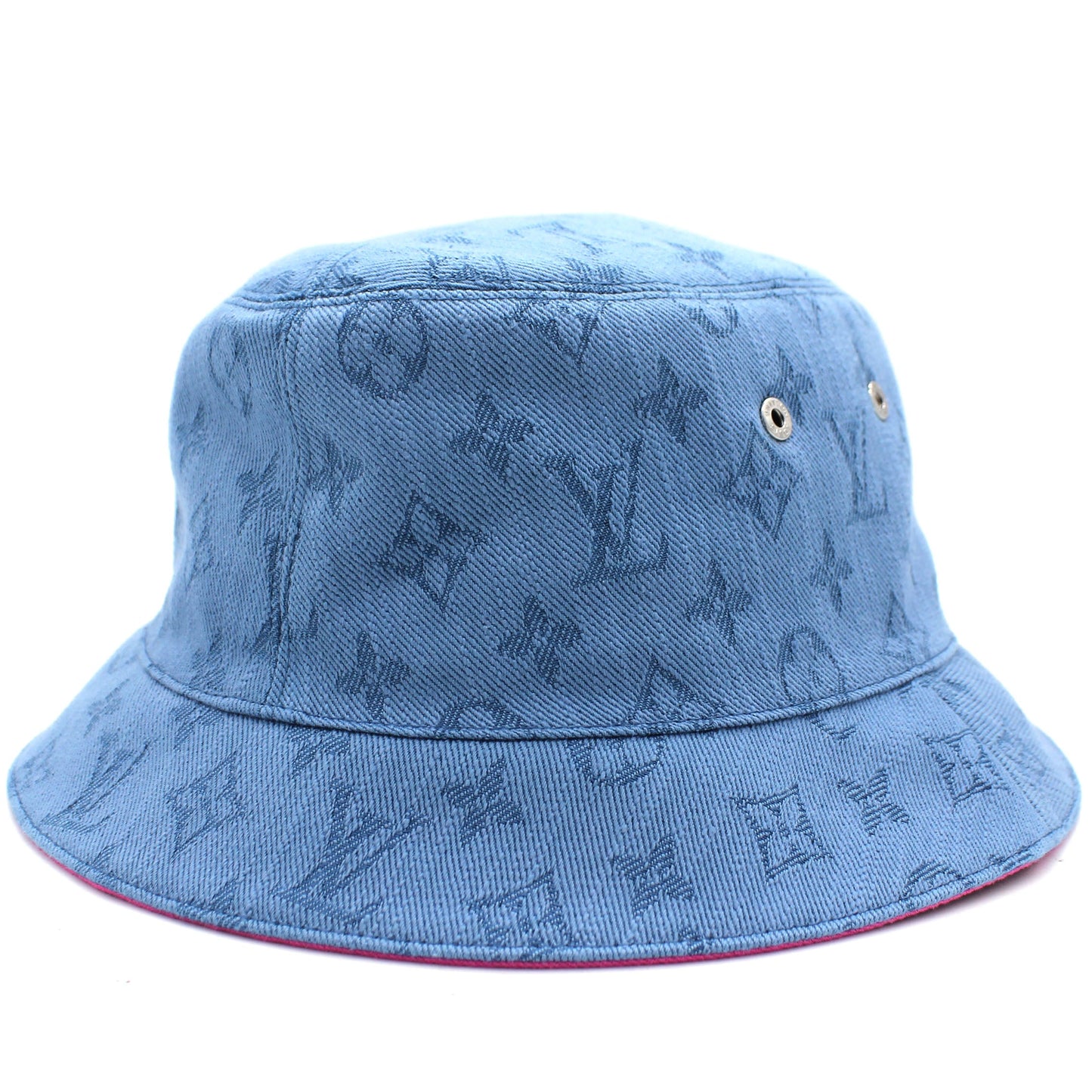 Louis-vuitton Monogram Essential Blue Bucket Hat