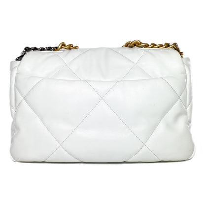 Chanel 19 White Medium Flap Bag