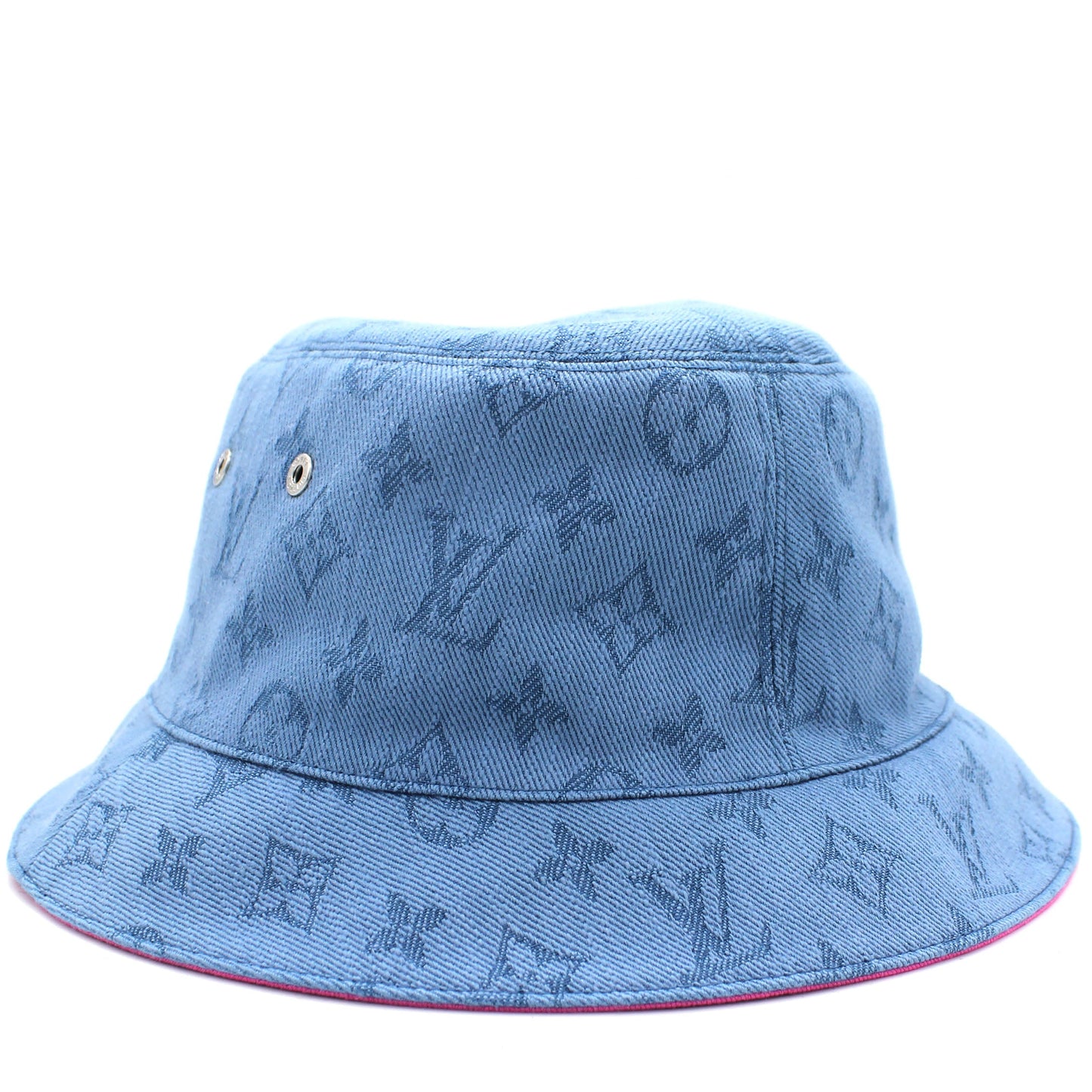 Louis-vuitton Monogram Essential Blue Bucket Hat