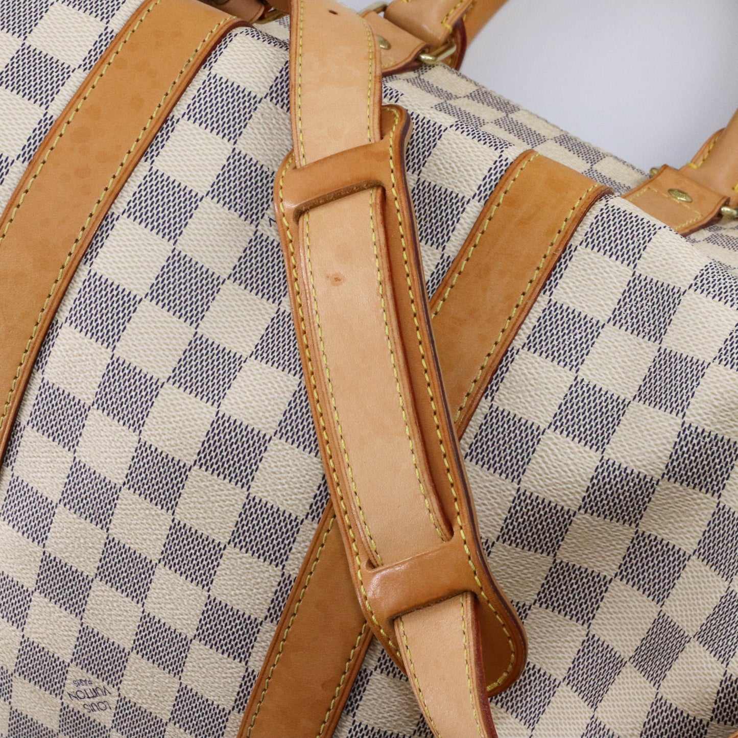 Louis-Vuitton Damier Azur Canvas Keepall Bandoulière 45