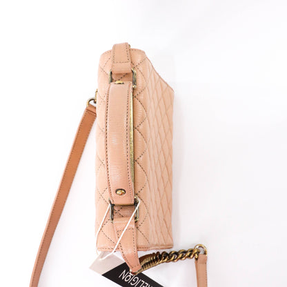 Rita Beige Top Handle Quilted Bag Crossbody