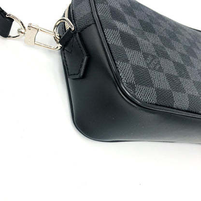 Louis-Vuitton Kasai Clutch Damier Graphite Leather Men's