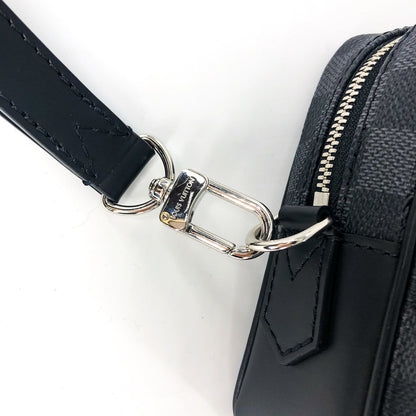 Louis-Vuitton Kasai Clutch Damier Graphite Leather Men's