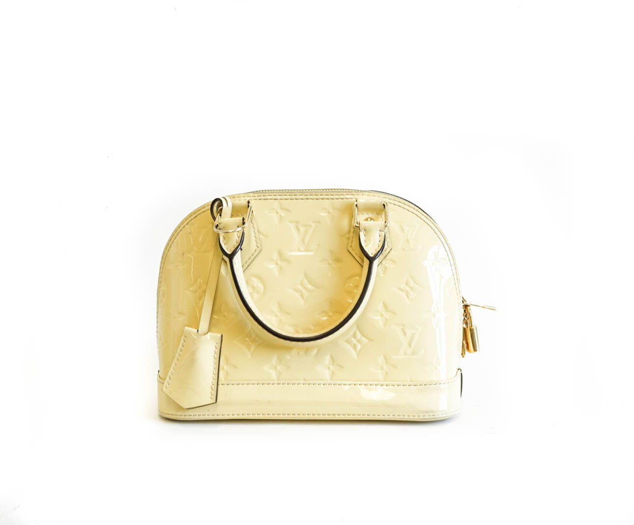 Louis-Vuitton Alma BB in Jaune Pale