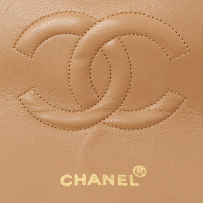 Chanel Around 1990 Made Square Cc Mark Push Lock Shoulder Bag Amber