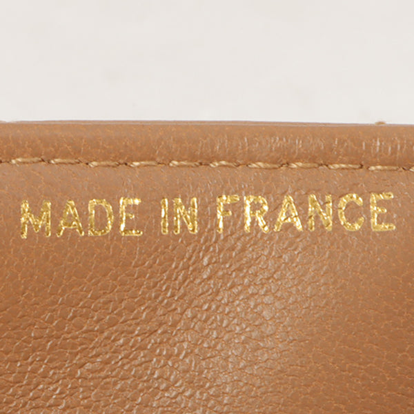 Chanel Around 1990 Made Square Cc Mark Push Lock Shoulder Bag Amber