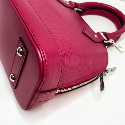 Louis-Vuitton Alma BB Epi Leather Deep Pink