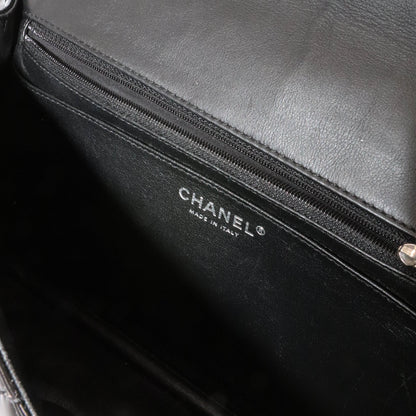Classic Jumbo in Chevron Patent Leather with SWH Black