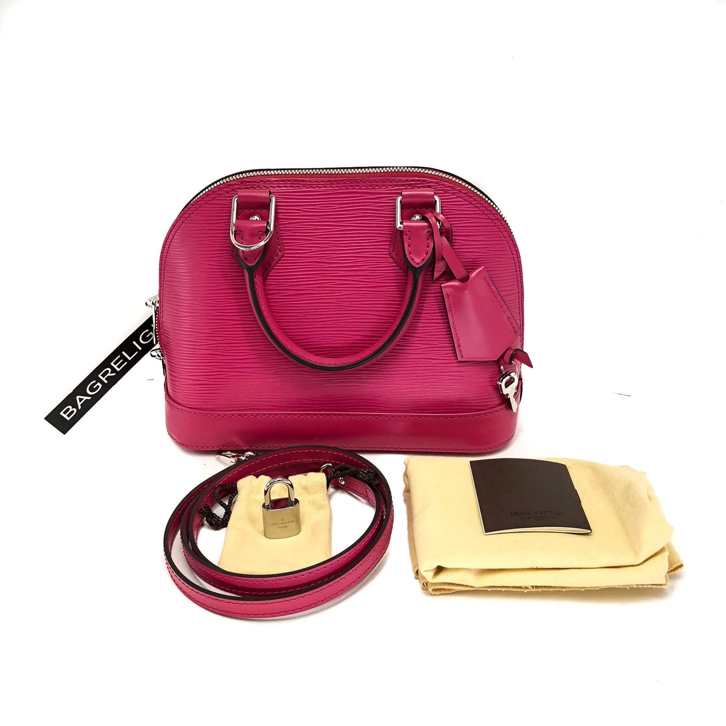 Louis-Vuitton Alma BB Epi Leather Deep Pink