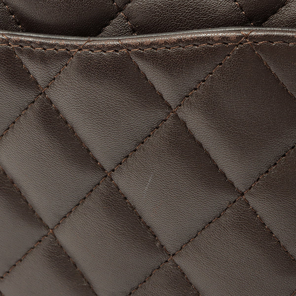 Chanel Around 2007 Made Cambon Boston Bag Dark Brown