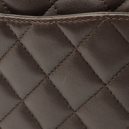 Chanel Around 2007 Made Cambon Boston Bag Dark Brown