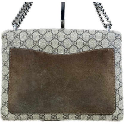 Gucci GG Supreme Monogram Medium Dionysus Shoulder Bag Taupe