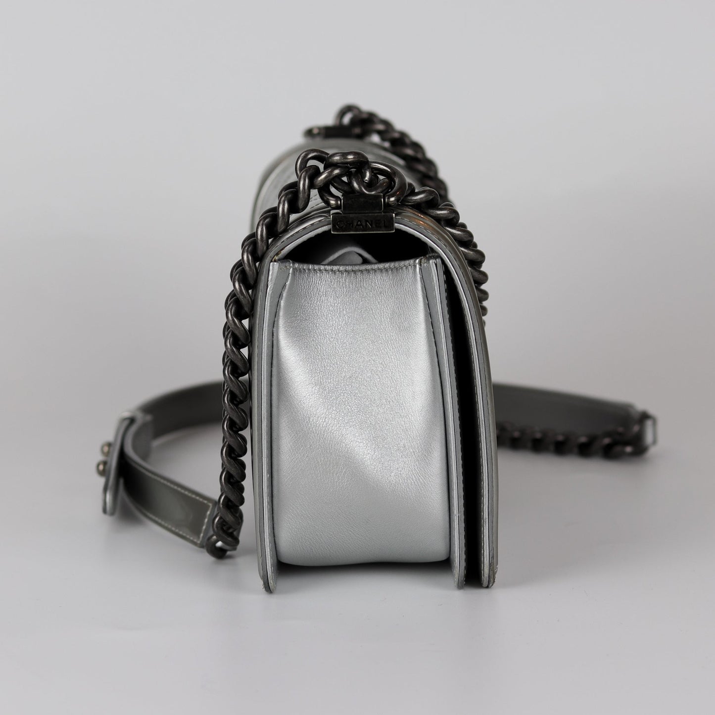 Old Medium Boy in Silver Patent Leather with RHW