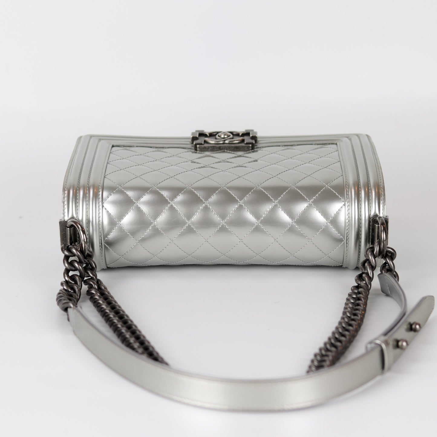 Old Medium Boy in Silver Patent Leather with RHW